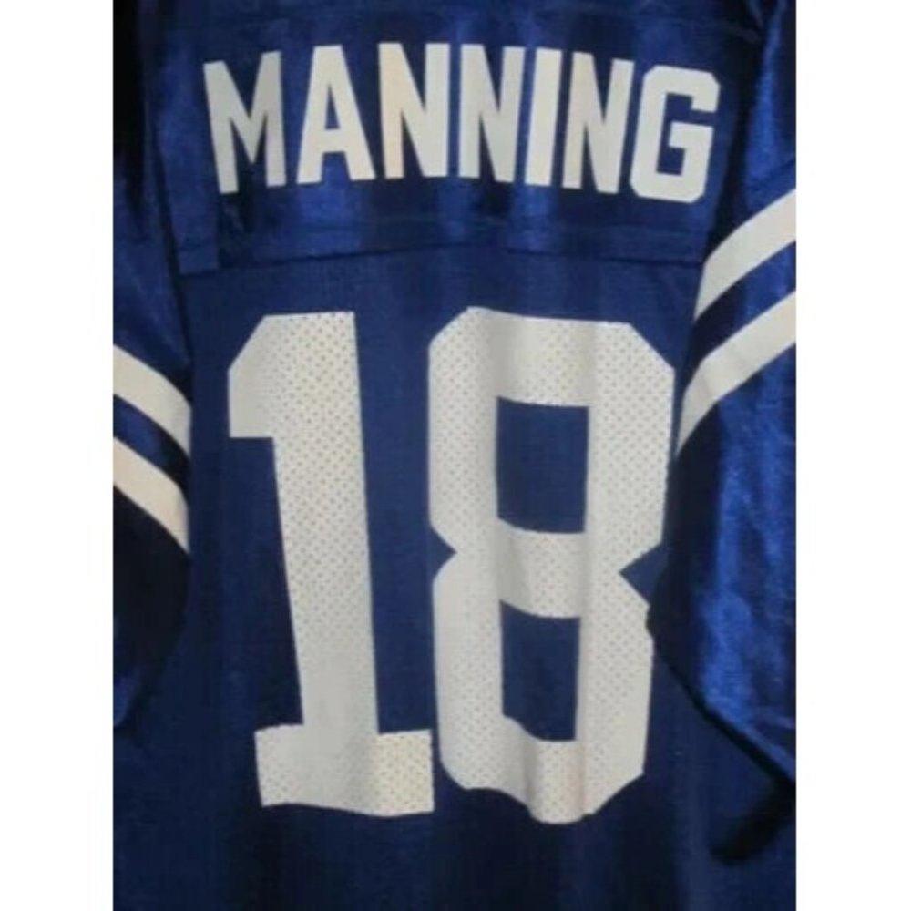 NFL Football Vintage Indianapolis Colts Peyton Manning #18 Jersey Large Puma